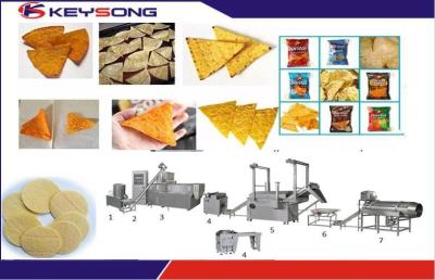 Chine casse-croûte Doritos de maïs de 380V 52kw faisant à machine la double extrusion de vis consommation basse d'énergie à vendre