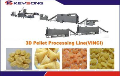 China Extrusion Snacks Food Machinery 70kw Energy Saving , Snack Pellet Extruder Machine for sale