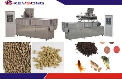 China Dry Dog Fish Cat Pet Food Making Machine Twin Screw Extruder Three Phase for sale