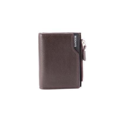 China RFID Business Style Men's Zipper Wallet Leather Wallet Money Bag Credit Card Holders Dollar Bill Wallet Clutch Purse For Boy Use for sale