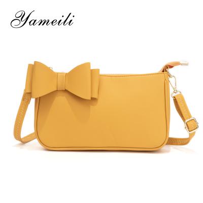 China 2020 New Goods 2020 Fashion Female Red Bow Pocket Net Shoulder Bag Cute Ins Style Trend Lady Messenger Bag for sale