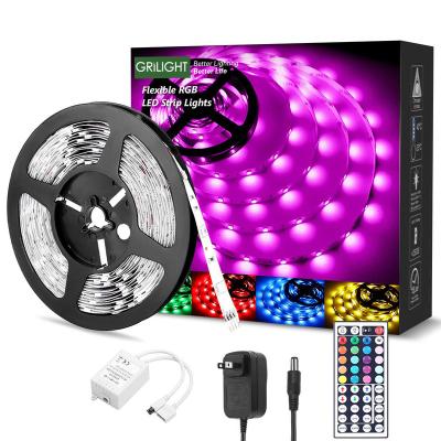 China Residential 5meters 150leds 44 5050 Roll Ip20 Power Supply Adapter IR RGB Led Remote Control Head Kits for sale