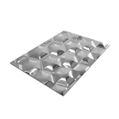 中国 304 3D Hammer Decorative Stainless Steel Sheet Water Ripple 8000mm Length 販売のため