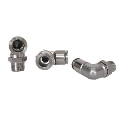 Cina Fittings pneumatici in acciaio inossidabile 1/8 3/4 BSPT BSPP NPT Male Thread Pneumatic Push In Air Pipe Tube Fitting in vendita