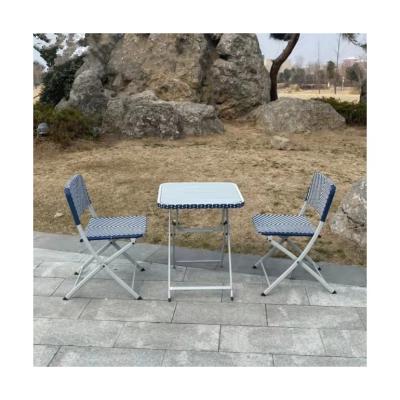 China New Type Attractive Price Modern Steel Set Recyclable Folding Garden Furniture Chair for sale