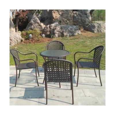 China Wholesale High Quality Modern Hotel Five Seat Sofa Rattan Garden Black Five Piece Set for sale