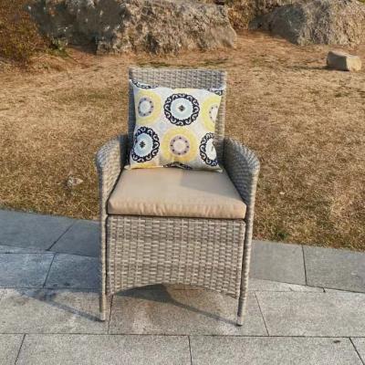 China Sofa Seat Customized Logo Steel Modern Frame Rattan Chair Garden Material Wicker Four Piece Set for sale