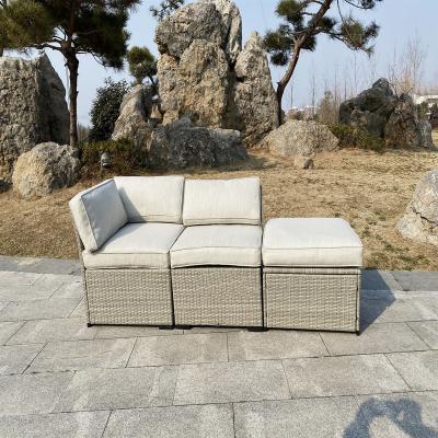 China Wholesale Modern Sofa Seat 3pcs Sofa Set Loungeset Garden Rattan Storage Stools for sale