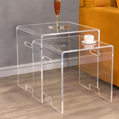 China Convertible Elegant Contemporary Console Colorful Modern Clear Acrylic Cheap Acrylic Brass Side And Coffee Table for sale