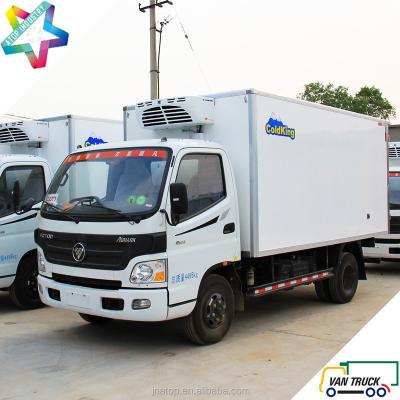 China Single Body 1.1T - 4.6T Refrigerated Trucks Refrigerated Box Cabin Foton Aumark 4.3m Reefer Truck Light Duty Truck for sale