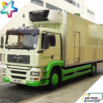 China Single Cabin Reefer Truck 8.5m Multi-temperature Heavy Duty Refrigerated Truck Body for sale