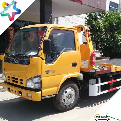 China Available 600P NPR Car Chassis Carrier Medium Duty Hydraulic Tow Truck Customized Single Cab Chassis Rollback Truck for sale