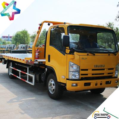 China Single Cab SEATED ON Duty 7.0T Hydraulic Rollback Truck 700P NPR Medium Chassis Tow Truck for sale