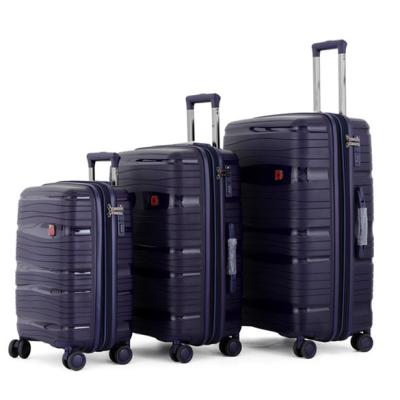 China Custom Bottom Travel PP Hard Shell Suitcase 20