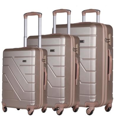 China Hot Sale ABS Suitcase ABS Travel Hard Bag Set Customized Lightweight Trolley Luggage Sets Hard Bags Overall for sale