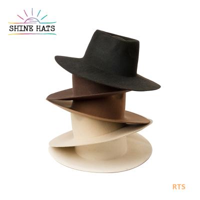 China Striped felt hat hats adjudged 2021 wholesale for mens and womens designer wide brim wool ladies formal fall hat children kids party custom cowboy for sale