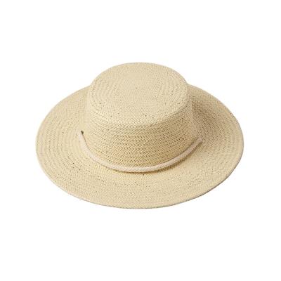 China 2021 Wholesale New Fashion Children Kids Straw Hats Natural Straw Boater Hat Baby Sun Beach Character Sparta Beige NC; JIA for sale