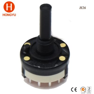 China Household Rotary Switch 4 , 6 Position Appliance H26 Custom Rotary Switch for sale