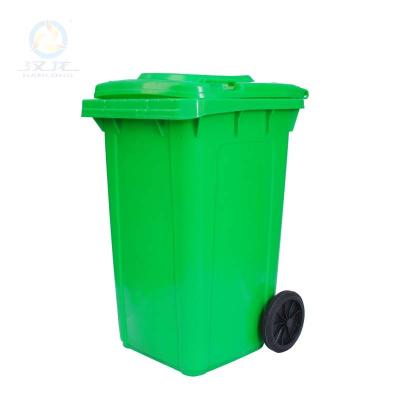 China Sustainable Cheaper Price 100L Mobile Outdoor Plastic Trash Can With Wheels Rectangular Waste Bin for sale