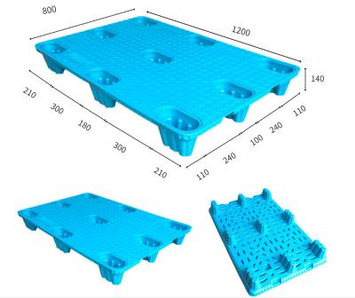 China BHL-1208 9.0KG Single Sided Hand Forklift Epal Pallet Empty Pallet Maker Plastic Pallet 800mm x 1200mm x 140mm for sale