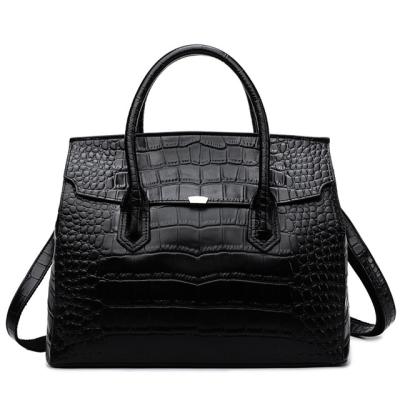 China Fashion 2021 Fashion Alligator Pattern Leather Tote Handbags Women Handbags Ladies Luxury for sale