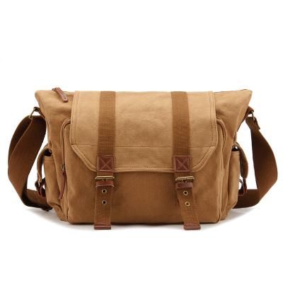 China 2021 New Camera Stroage Canvas Messenger Casual Retro Camera Slr Bag Increasing Anti-theft Fashion Camera Bag for sale