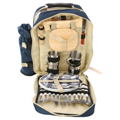 China Wholesale High Quality Outdoor Portable Waterproof Oxford Cloth Lunch Bag Set 4 Person Picnic Backpack for sale