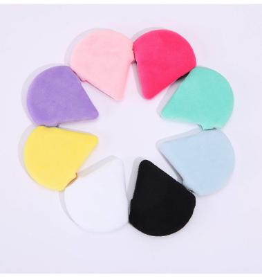 China Wholesale Washable Soft Velvet Triangle Makeup Powder Puff Makeup Sponge Private Label Makeup Puff for sale