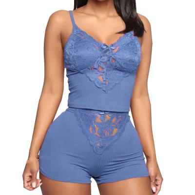 China Safety Breathable Bulk Wholesale Vest Sleepwear Top Two Piece Sets for sale