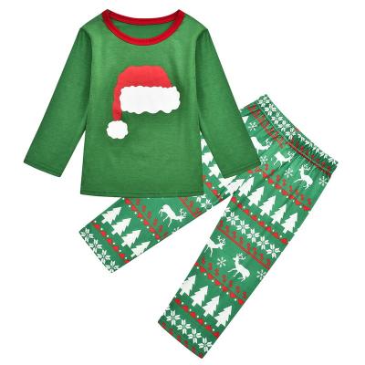 China Breathable Pajamas Children's Autumn/Winter Christmas Hat Wear Home Wear for sale