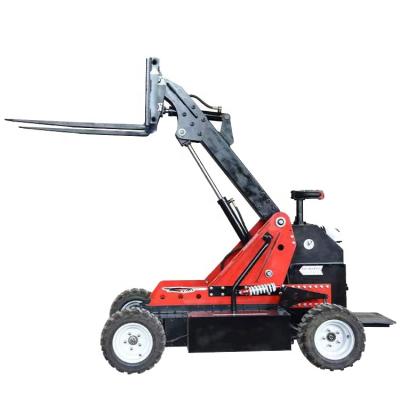 China Hotels 1000kg Mini Full Arm Electric Offroad Pallet Stacker Crank Forklift for sale