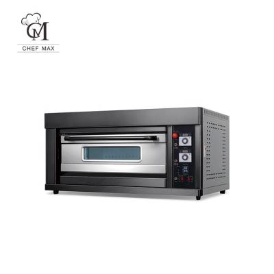 China Bakery Industrial Fashion Bread Pizza Black Titanium Gas Baking Oven Deck Oven for sale