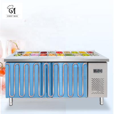 China Large Volume Industrial Freezer Electric Refrigerator Multifunctional Refrigerated Chiller Worktable for sale