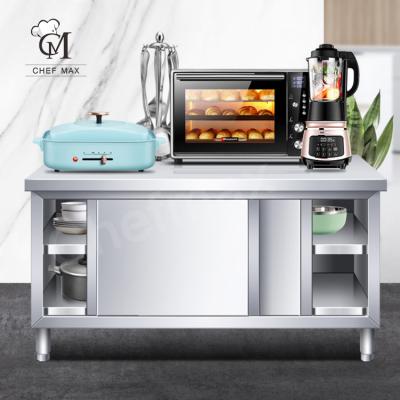 China Workingtable Stackable Commercial Kitchen Equipment Stainless Steel Food Storage Without Refrigeration for sale