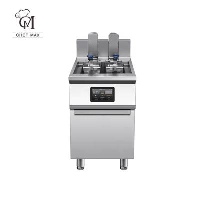 China Industrial Intelligent Automatic Commercial Electric Deep Fryer Automatic Temperature Timer Installation Computer Control With Lifting Lever for sale