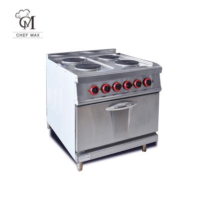 China Outdoor Commercial 13.9KW Customized Vertical 4 Head Food Cooker Electric Cooking Stove With Oven for sale