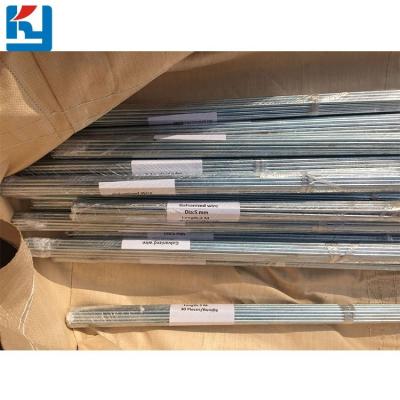 China Scooping high tensile force to galvanize forced cut straight wire straight and cut wire tie for sale