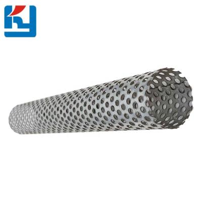 China Corrosion Resistance Perforated Filter Pipe Stainless Perforated Exhaust Pipe for sale