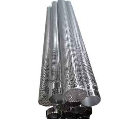 China Corrosion Resistance 1 Inch Perforated Stainless Steel Tube / Pipe Filter Cylinder Exhausts for sale