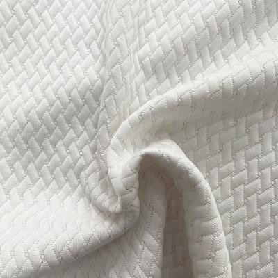 China Haichun Home Textiles Fabric Small PE Diamond Pattern Knitted Solid Color Mattress Cooling Fabric for sale