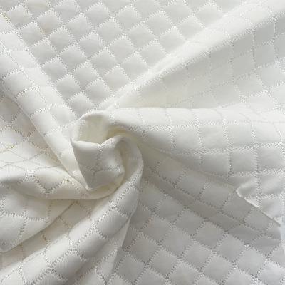 China Haichun Home Textiles Fabric PE Diamond Pattern Knitted Solid Color Large Stretch Mattress Cooling Cloth for sale