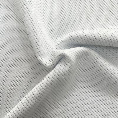 China Stretch Haichun Polyester Bird Eye Mesh Fabric 351GSM Birds Eye Knitted Mattress Fabric Mesh Fabric Manufacturers for sale