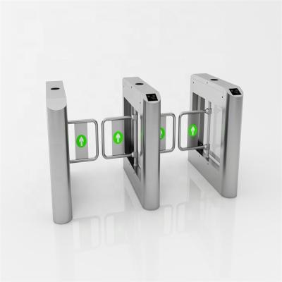 China Security Access Control Management RFID Card Or Barcode Ticket Swing Barrier Turnstile With 0.4second High Speed for sale