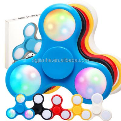 China Plastic+bearing Amazon hot sell custom LED handle spinner plastic toy finger spinner for sale