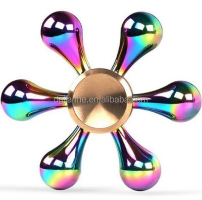 China Low noise aluminum+bearing with good prices colorful rainbow metal finger hand fidget spinner toy for sale