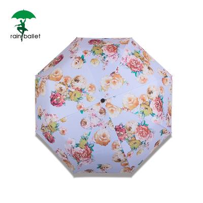 China Contemporary Floral Umbrella Photoshoot Print Design Folding Regenschirm Custom Umbrella for sale