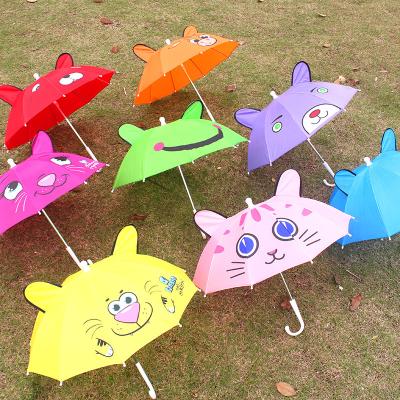 China 2021 Promotional Vintage Custom Cartoon Printing Cute Fashion Outdoor With Shape Ear Kids Child Rain Animal Umbrella for sale