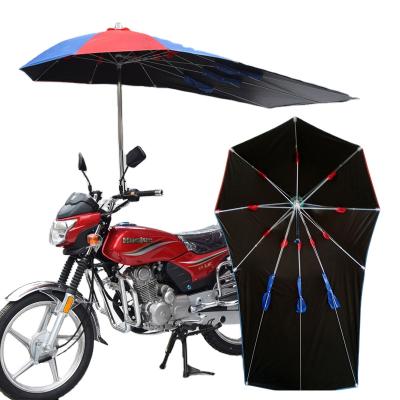 China Vintage High Quality Rainproof Windproof Car Scooter Electric Bike Motorcycle Motorbike Umbrella For Rain And Sunshade for sale