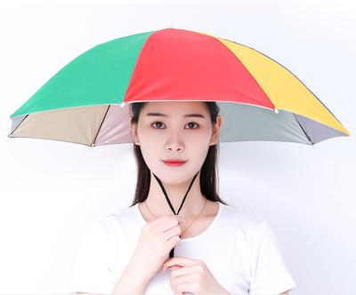 China Vintage Hat Shape Head Umbrella Hat For Sun Umbrella Logo Prints Travel Beach Agriculture Umbrella for sale