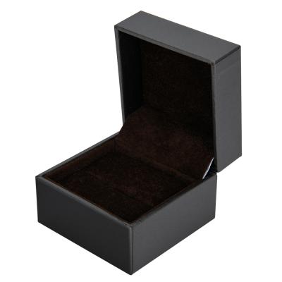 China Logo Wood Box Ring Small Custom Handmade Boxes Jewelry Black Jewelry Present Opens Gift Packaging Wood Jewelry Box for sale